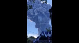 Mount Lewotobi volcano erupts sending 60,000ft ash column skywards