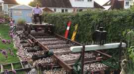 Retired rail engineer builds 50ft working railway in his back garden