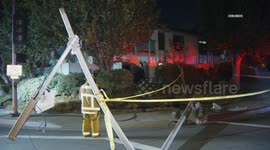 US, Los Angeles: West Carson DUI Driver Crahes Into Apartment
