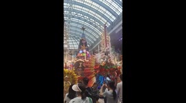 Christmas tree catches fire at theme park display in China