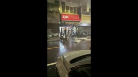 Roof ripped off building by Typhoon Danas in Taiwan