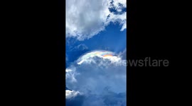 Rare multicoloured clouds appear over tourist hotspot in central China