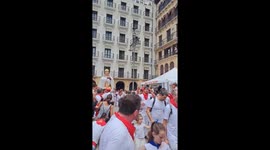 Parade of Gigantes during San Fermín festival in Pamplona, Navarre, Spain