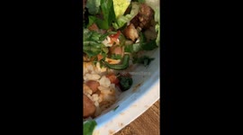 Woman finds caterpillar in salad in Gresham, Oregon, USA