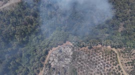 Syria: DRONE - Forest fires continue in Syria’s Latakia province