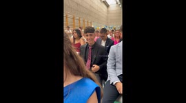 Backflip Fail From Graduation Stage