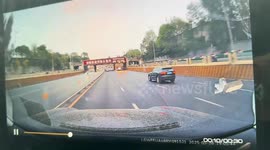 SUV crashes into bridge pillar causing secondary collision in Liaoning, China