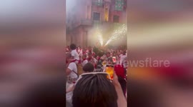 Spain: Pamplona Streets Burst With Excitement As Famous Bull Run Festival Begins