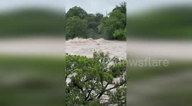 US: South San Gabriel River Swells To Unseen Heights In Georgetown After Storm