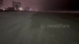 US: Strong Winds Blast North Myrtle Beach With Blowing Sand