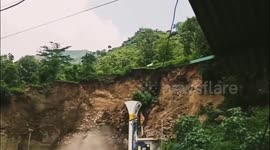 Massive Landslide Hits Baddi, Himachal Pradesh – Major Tragedy Averted at Sai Brahmin Petrol Pump