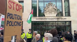 UK: Rally held in London in solidarity with organizers of pro-Palestine march accused of public order offences