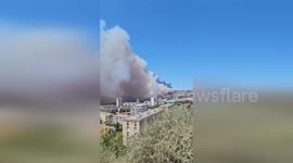 Enormous Smoke Plume As Fire Near Marseille Halts Airport Operations