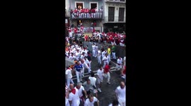 Spain: Traditional Bull Running Festival Held in Pamplona