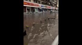 Through a Heavily Flooded Road