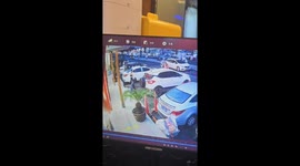 Car crashes into restaurant during parking mishap in Liaoning, China