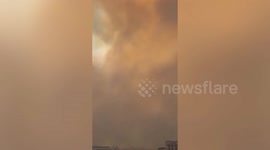 Video shows intense amber smoke clouds over Marseille