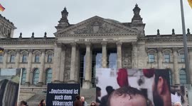 Germany: Photos of Gazan children on display in front of German parliament in Berlin