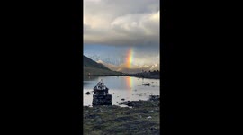 Spectacular Rainbow Over Lenggacuo Lake