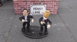 As donald trump announces a visit to scotland, he and elon musk are spotted miming to