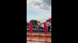 Player tossed onto the ground while trying Squid Game jump rope replica