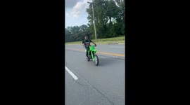 Motorbike exhibition fail in Little Rock, Arkansas, USA