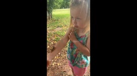 Girl cries after dog takes her cicada in Anderson, South Carolina