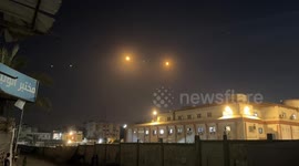 Israel intensively fires flare bombs near Nasser Hospital in Gaza