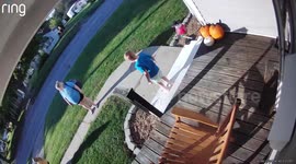 Rushing Amputee Husband Forgets to Grab Leg