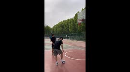 Shoe Lands in Bowl by Accident