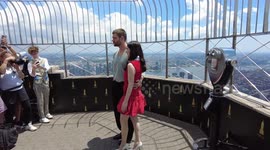 US: David Corenswet and Rachel Brosnahan Light the Empire State Building