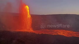 Lava fountains erupt 1,000ft skywards at Kilauea volcano