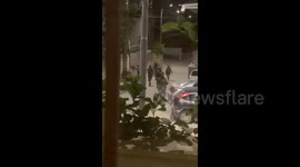 Israeli forces during a raid on Qalandiya refugee camp