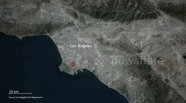 US: MOTION GRAPHICS - Tunnel under construction collapses in Los Angeles, 31 workers rescued