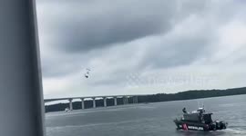 Five crew rescued as helicopter crashes into sea in Malaysia