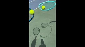 Tennis Smiley Face with Light and Shadow