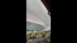 Huge shelf cloud barrels over Bowie, MD. Bowie, MD is in close proximity to Washington, DC