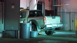 US, Los Angeles: Van Nuys Officer Needs Help Triggers Huge LAPD Response After Car Plows Into Building Part 2