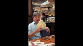 Pensioner tears up after surprise baby announcement