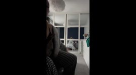 Woman fails to mind her surroundings while pranking pet dog