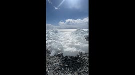 Ice Shove at Sayram Lake