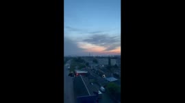 Missile strikes ignite massive fire at aircraft plant in Lutsk, Ukraine