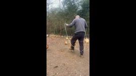 Rooster Skips Rope