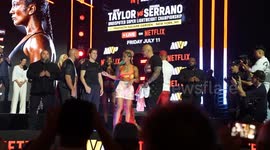 US: Weigh-In at MSG Theater ahead of Netflix's Katie Taylor vs Amanda Serrano