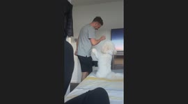 Pet dog and his human dad share an adorable dance moment that will brighten your day