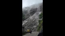 Boulders block mountain road as quarry suffers landslide