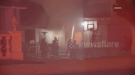 US, Los Angeles: San Dimas House Fire