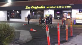 US, Los Angeles: Santa Clarita Shooting Investigation at Restaurant Part 1