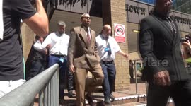 Chris Brown at London court over assault charges