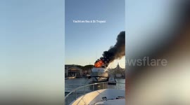 Luxury £80m superyacht bursts into flames while docked in St Tropez